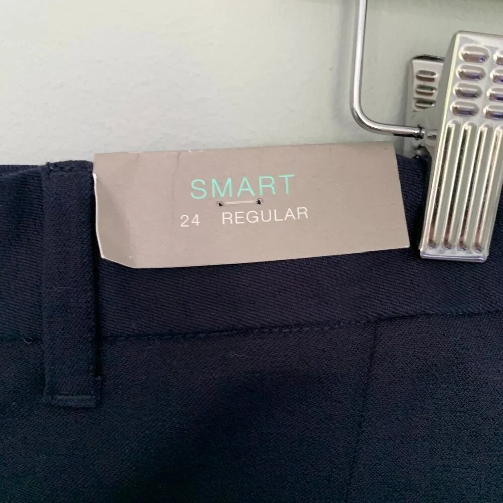 NEW Maurices Smart Ankle Skinny Pants Women 24 Regular Navy‎ Blue Stretch